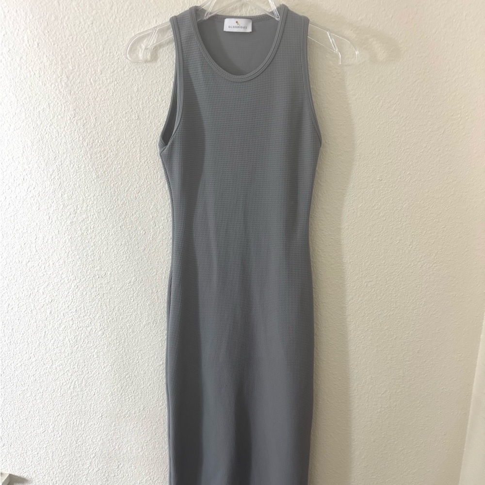 GIL RODRIGUEZ Drew Thermal Tank Midi Dress - Slate XS